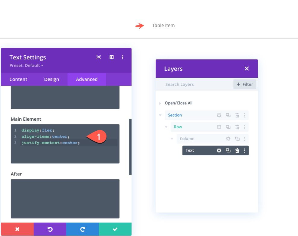 divi table with horizontal scroll