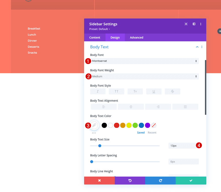 post category menu widgets