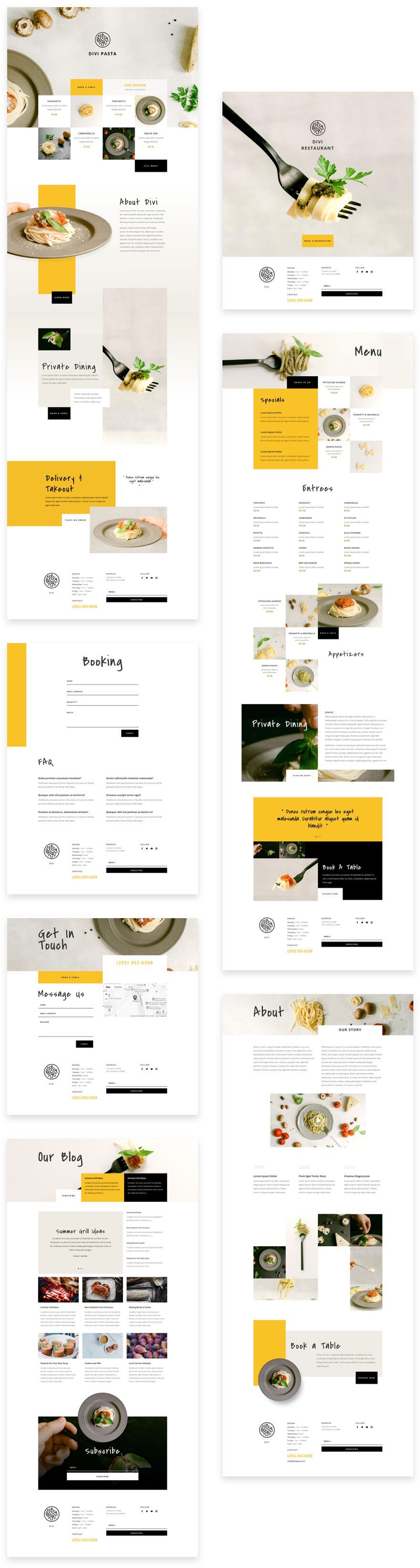 italian restaurant website