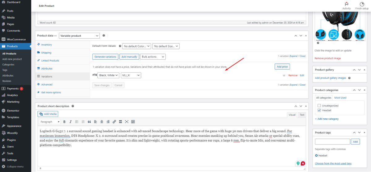 Variation Images Gallery select variation