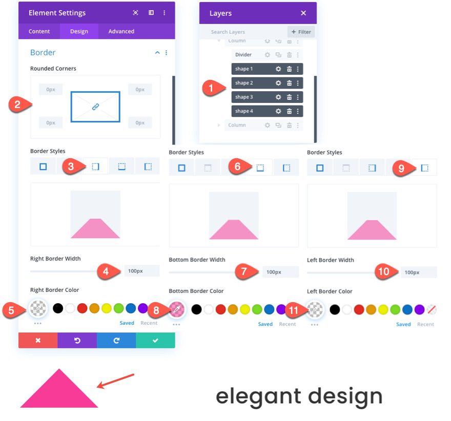 animate css shapes in divi