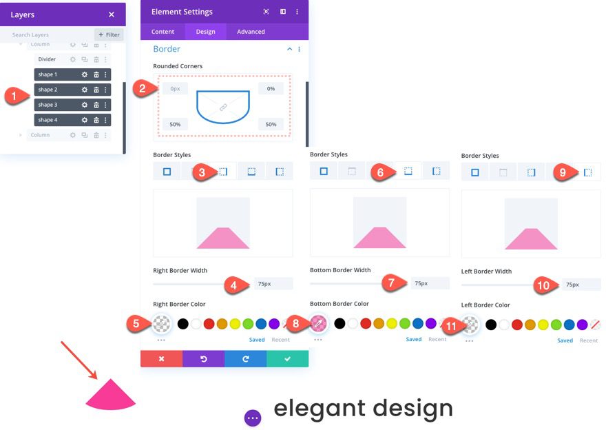 animate css shapes in divi