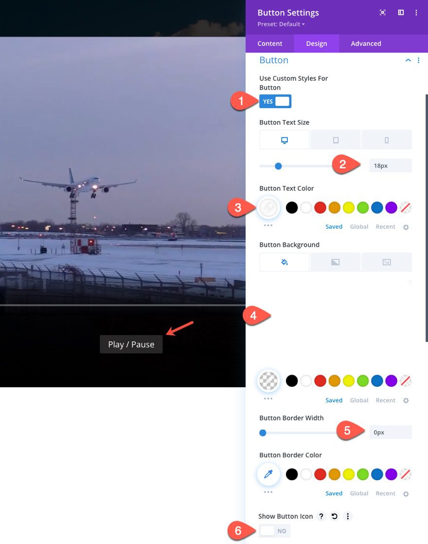 divi custom html5 video controls