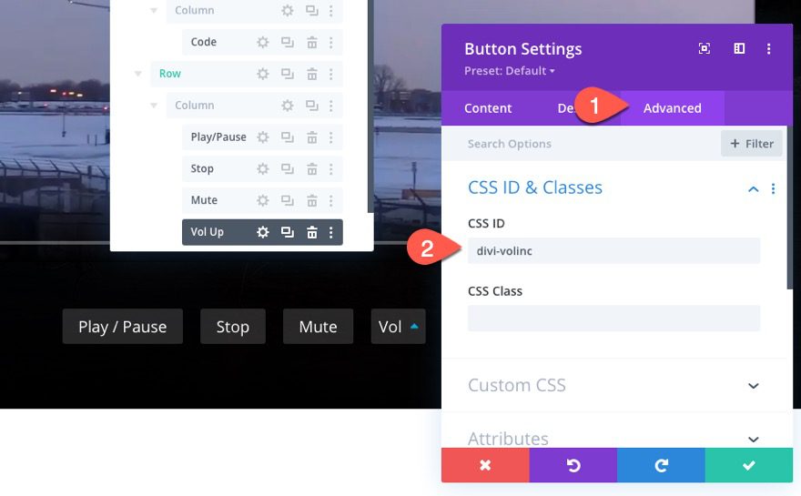 divi custom html5 video controls