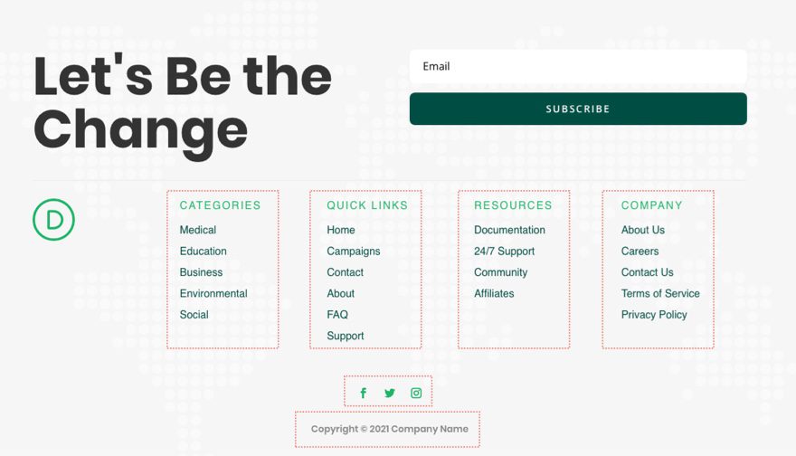 crowdfunding header footer template