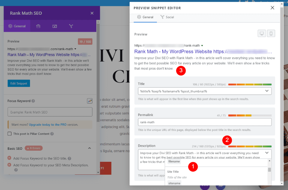 Rank Math Description