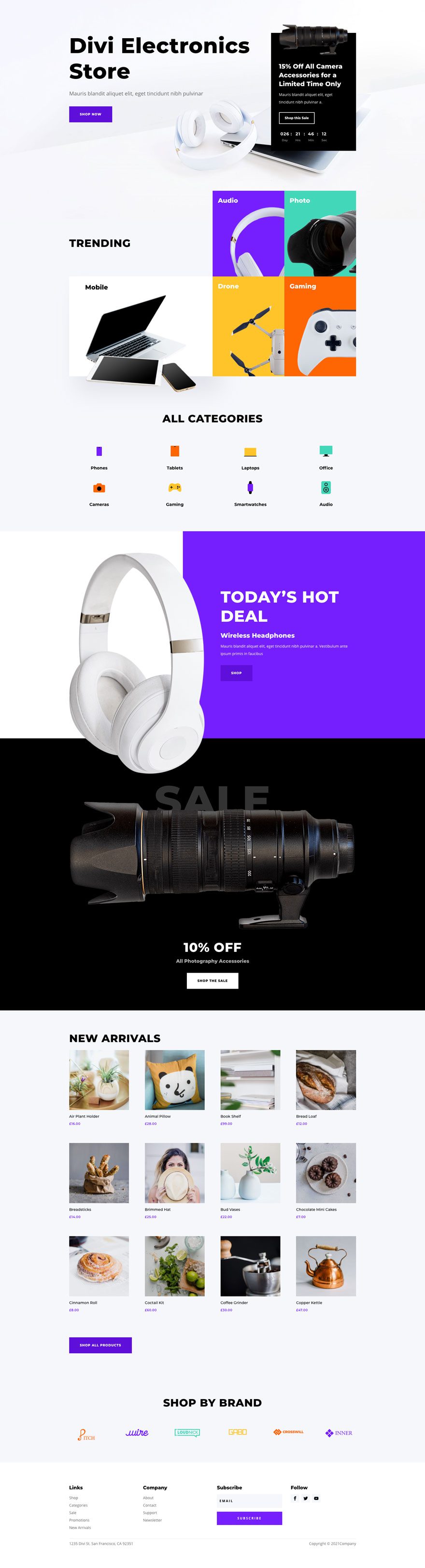 electronics store website