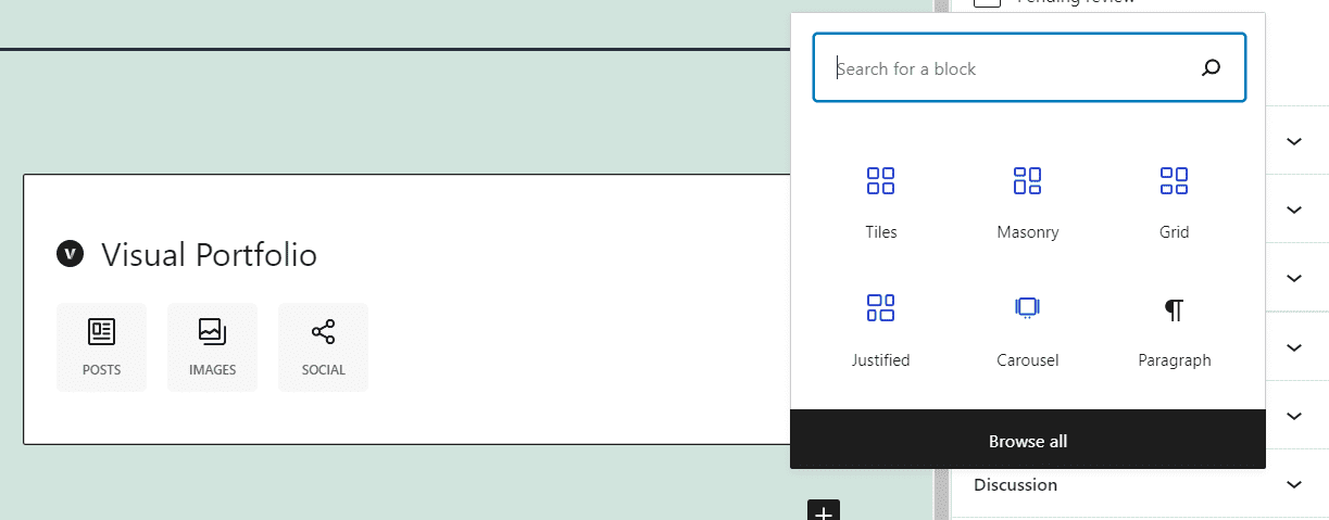 Adding a grid block to your page