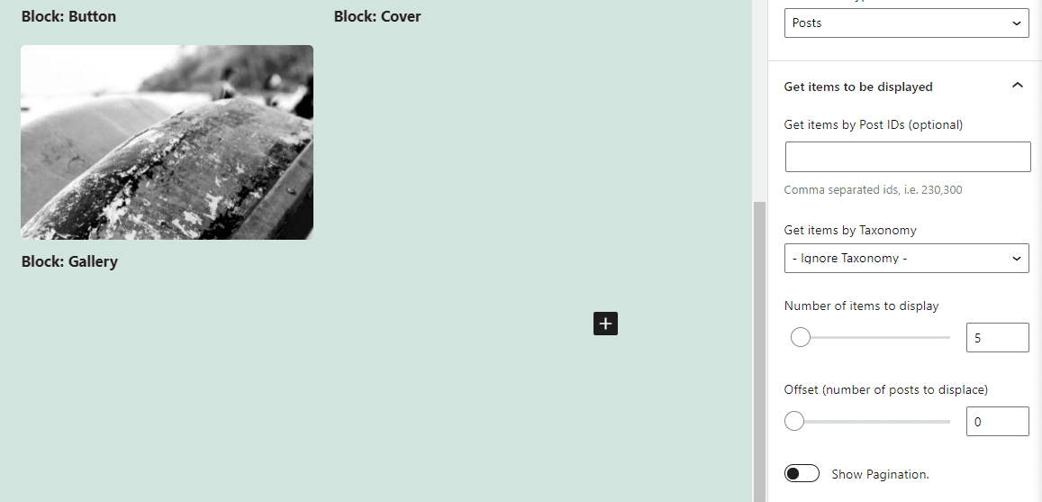 Configuring your post grid block
