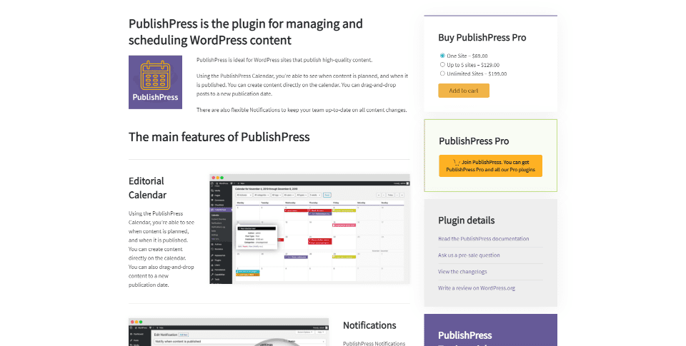 PublishPress Editorial Calendar and complimentary plugin suite