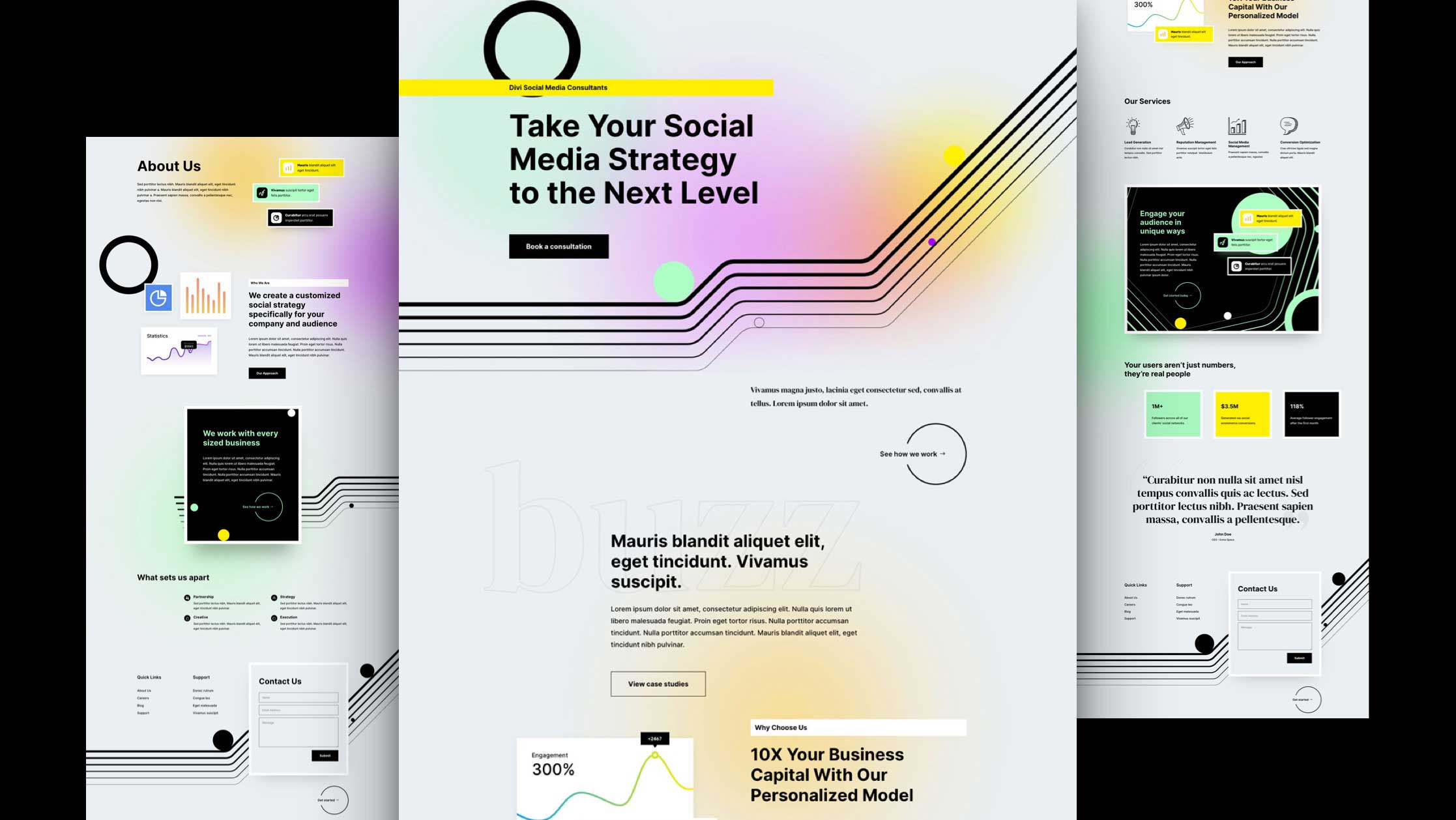 Get a FREE Social Media Consultant Layout Pack for Divi