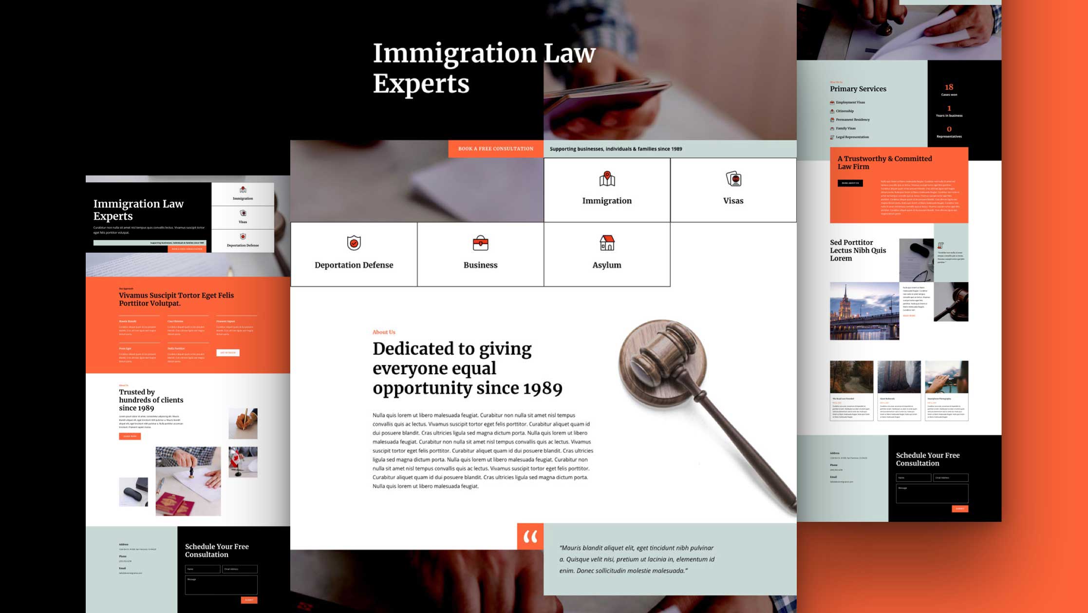 Get a FREE Immigration Lawyer Layout for Divi