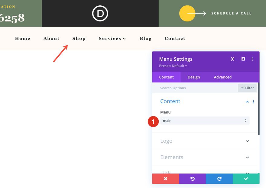 divi home staging header footer template