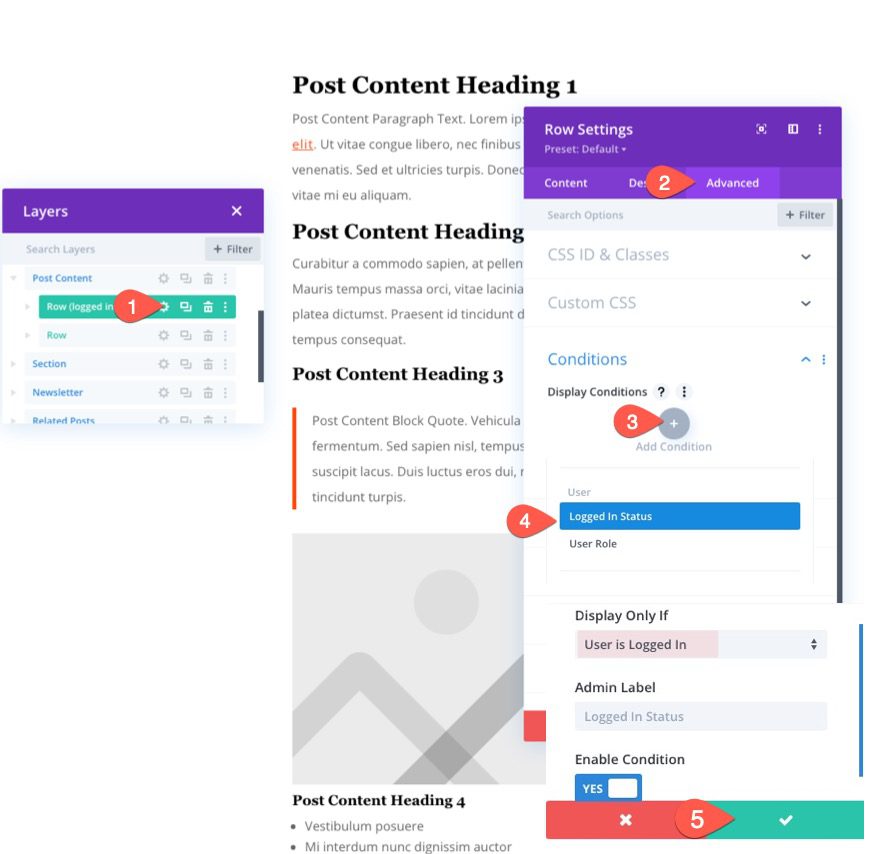Member exclusive blog posts using Divi's condition options