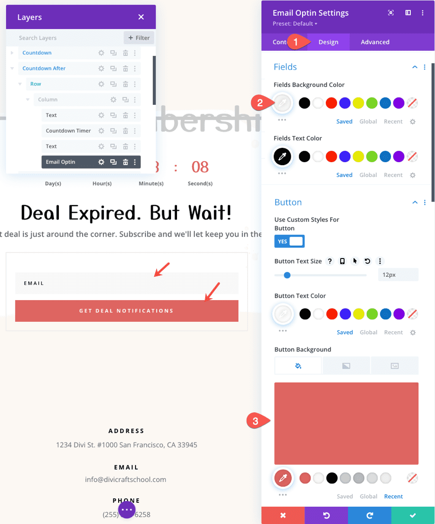 time conditional content when countdown timer expires