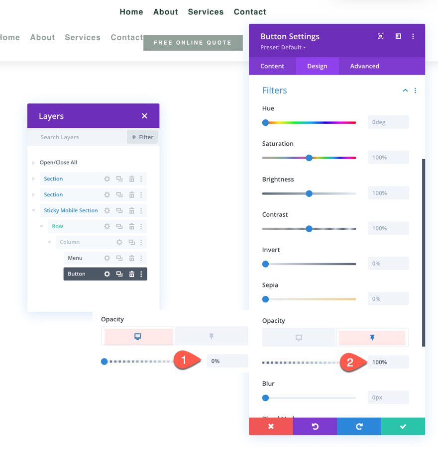 divi sticky header for mobile