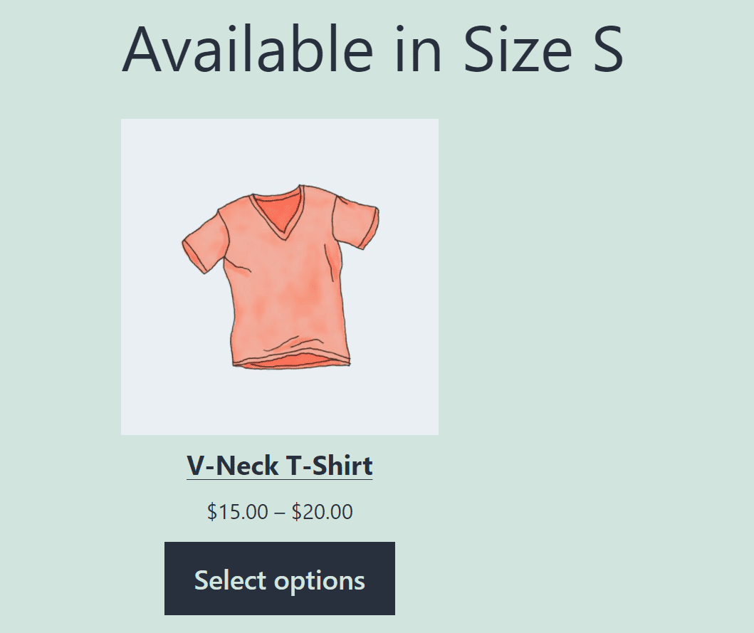 A Products by Attribute block with a descriptive heading