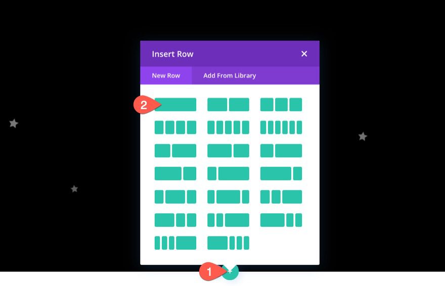 divi scroll animated icons section background