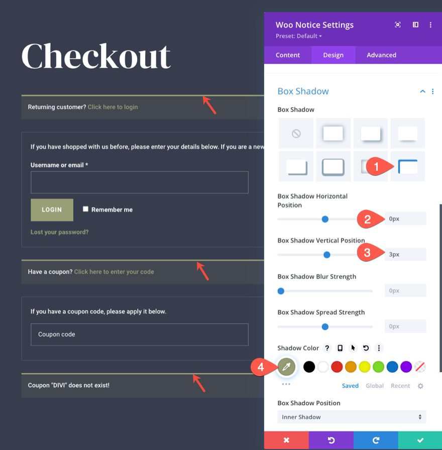 woocommerce checkout page template for Divi