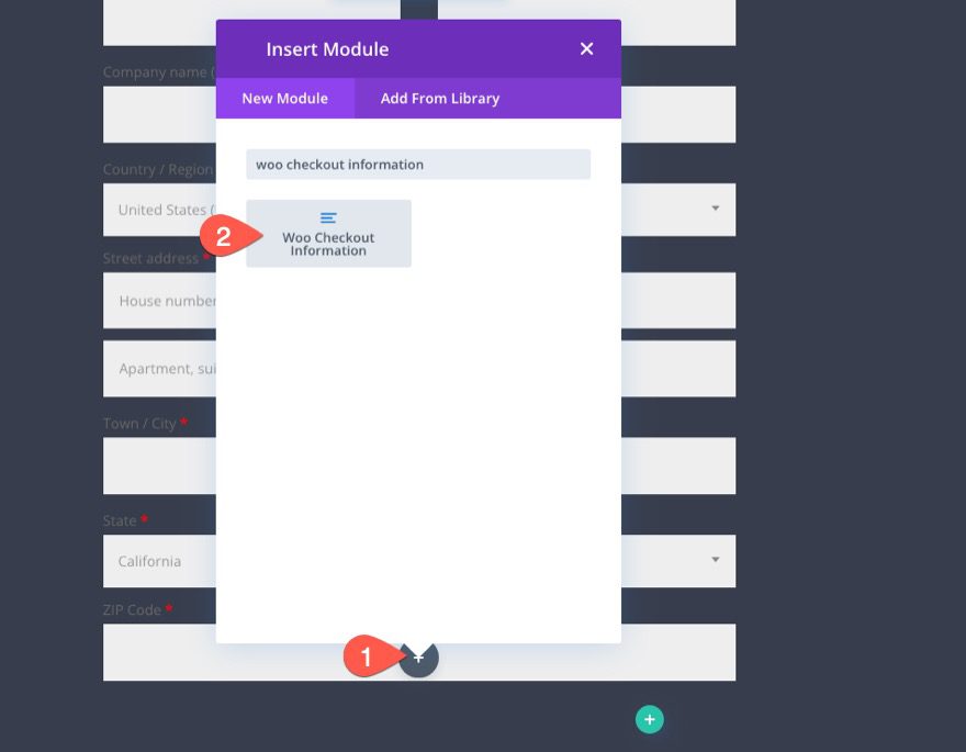 woocommerce checkout page template for Divi