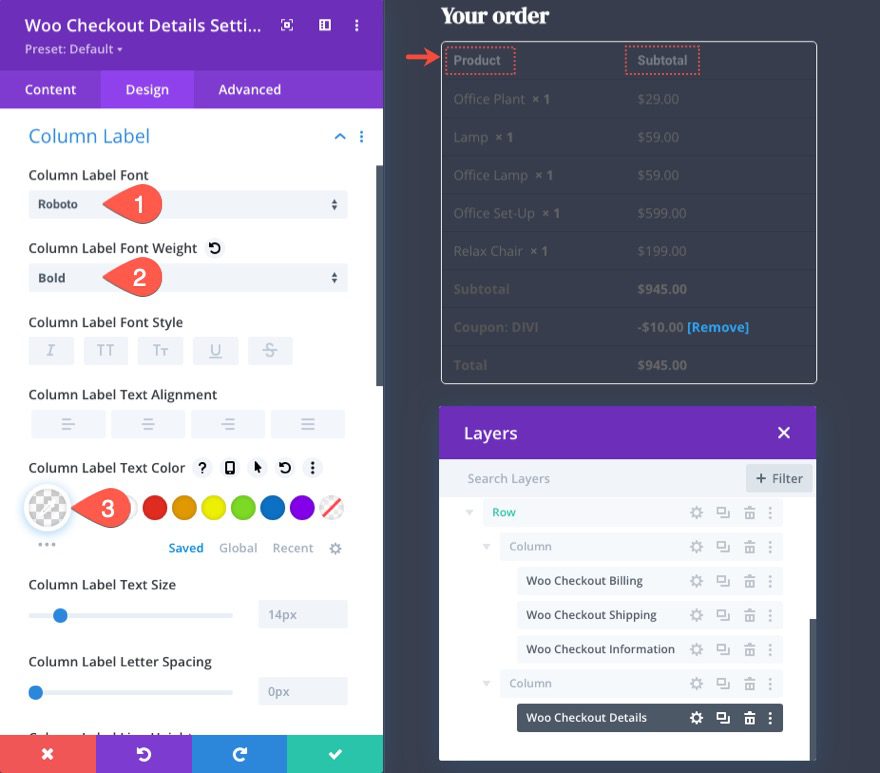 woocommerce checkout page template for Divi