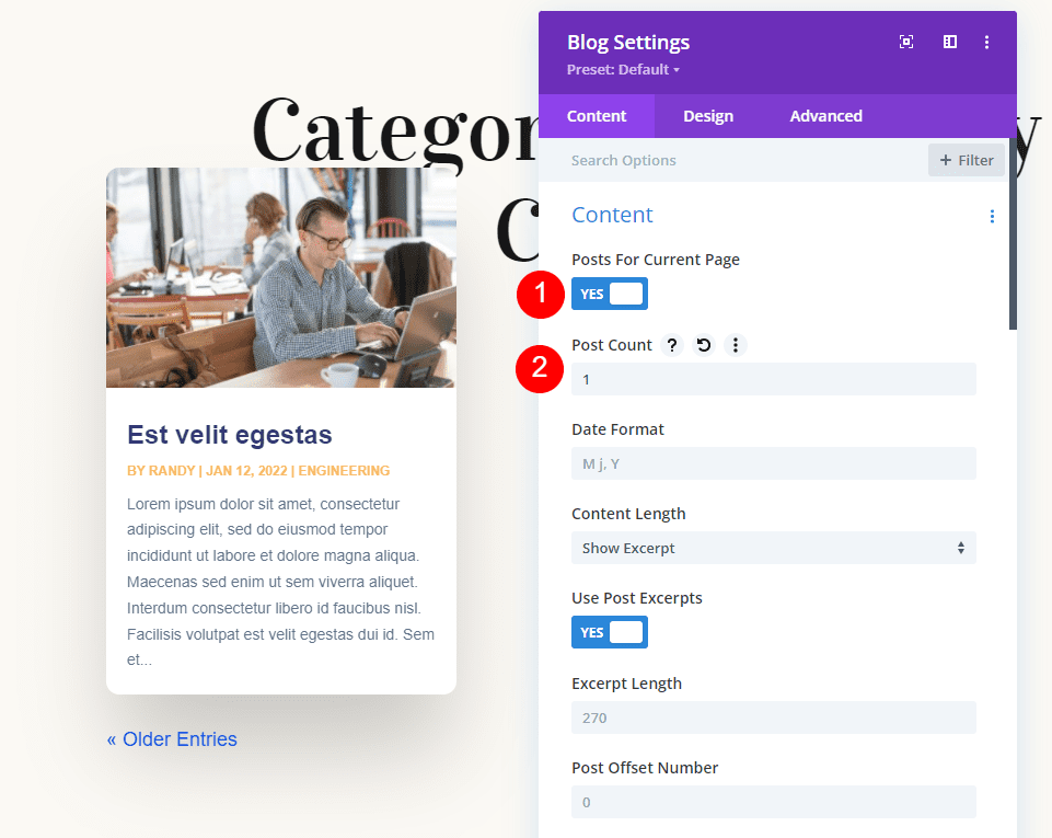 Select Posts for Current Page