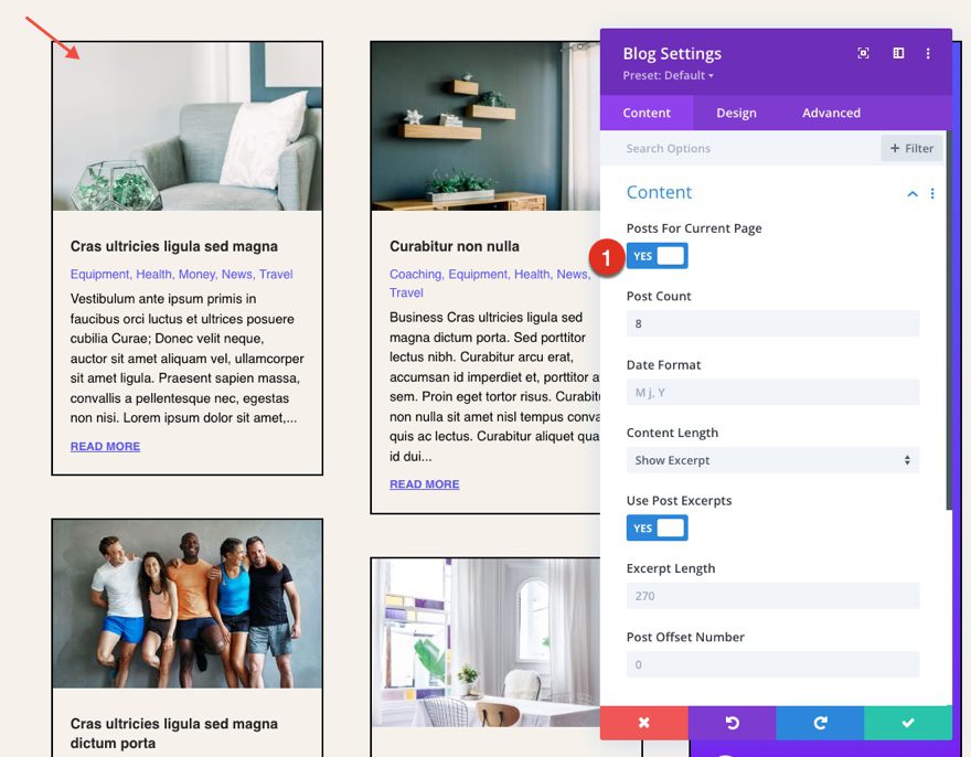 divi software category page template