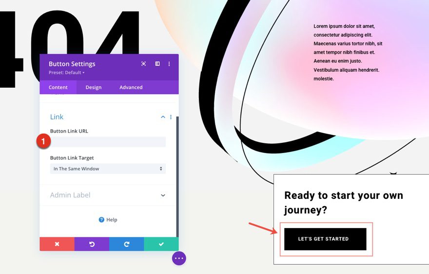 404 page for Divi's Consultant Layout Pack