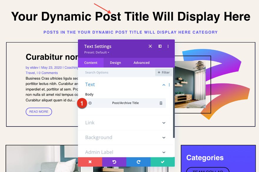 divi software category page template