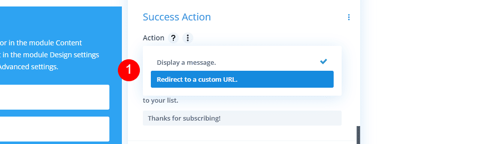 Redirect to a Custom URL