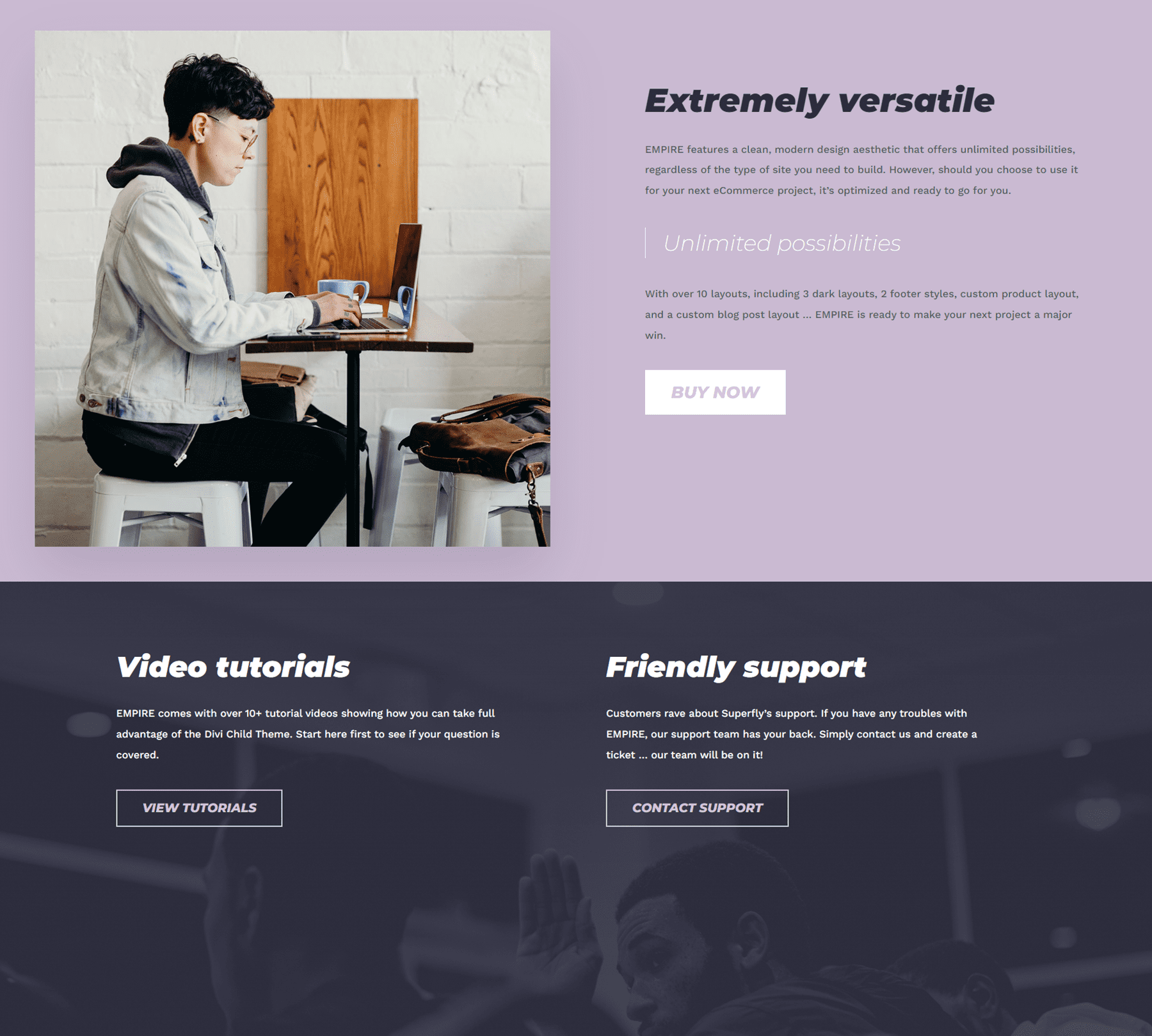 Empire Divi Child Theme Home