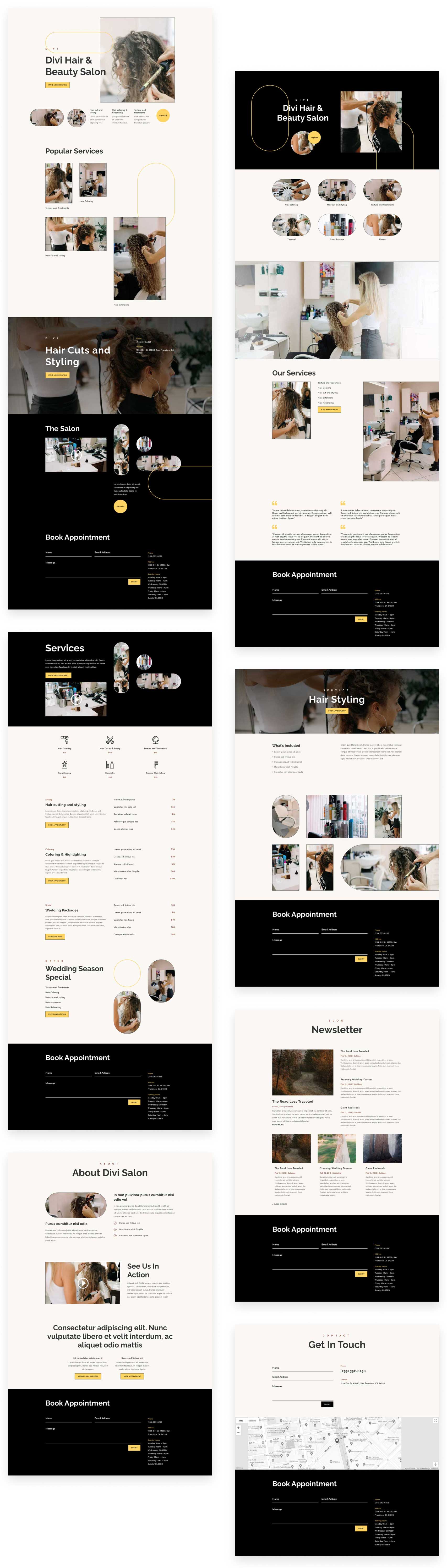 hair salon website