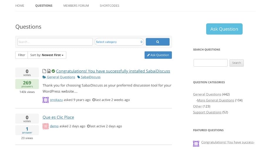 Sabai Discuss Attractive Forum Layouts