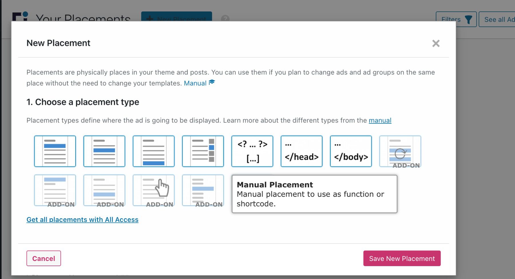 Advanced Ads settings