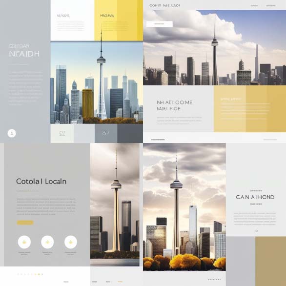 MidJourney generated homepage layout