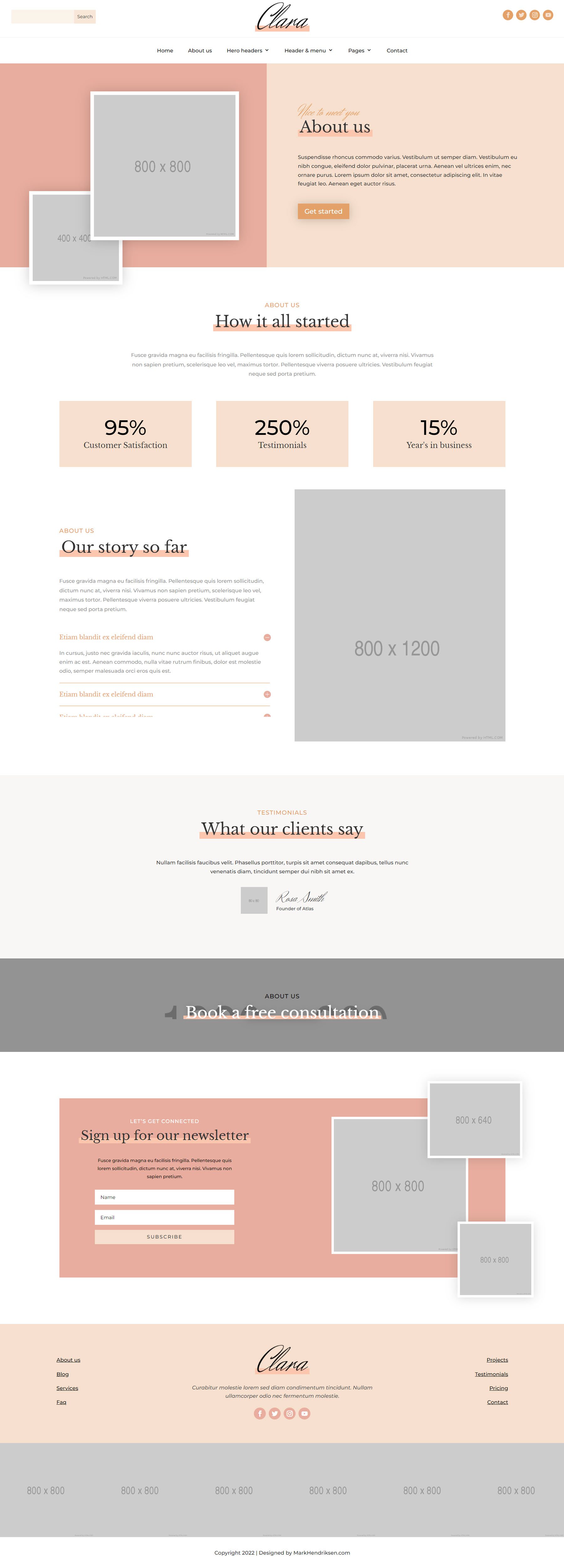 Clara Divi Child Theme About Us