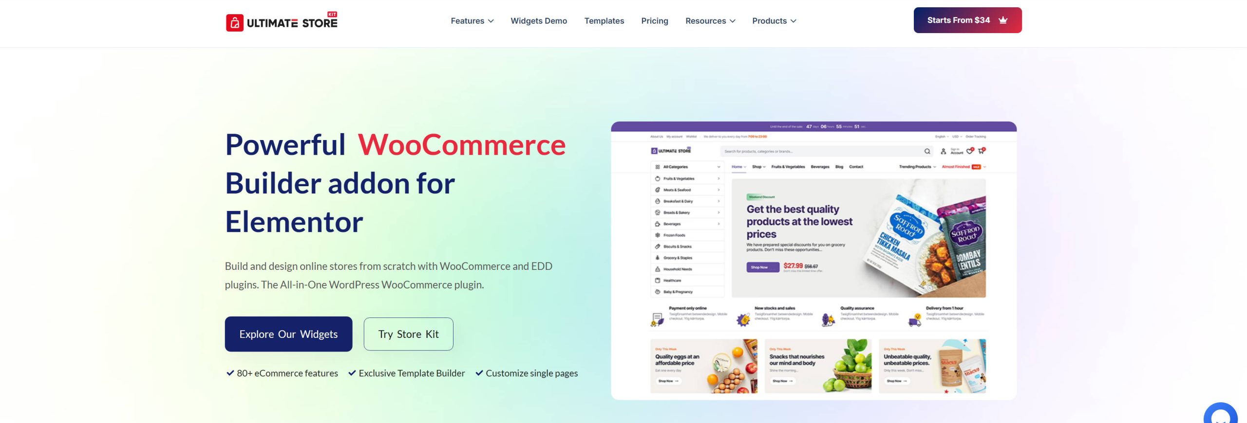 Ultimate Store Kit for Elementor Homepage Feb 2026