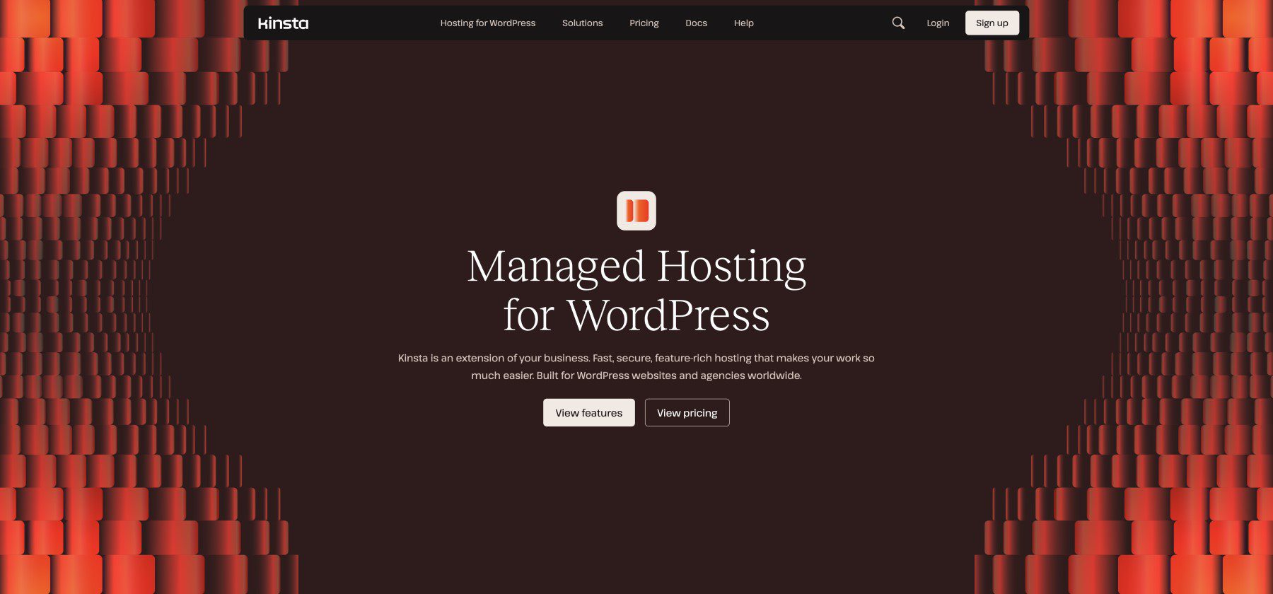 Kinsta homepage April 2025
