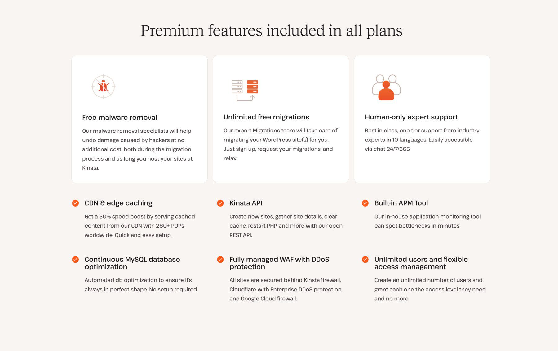 Kinsta_premium features