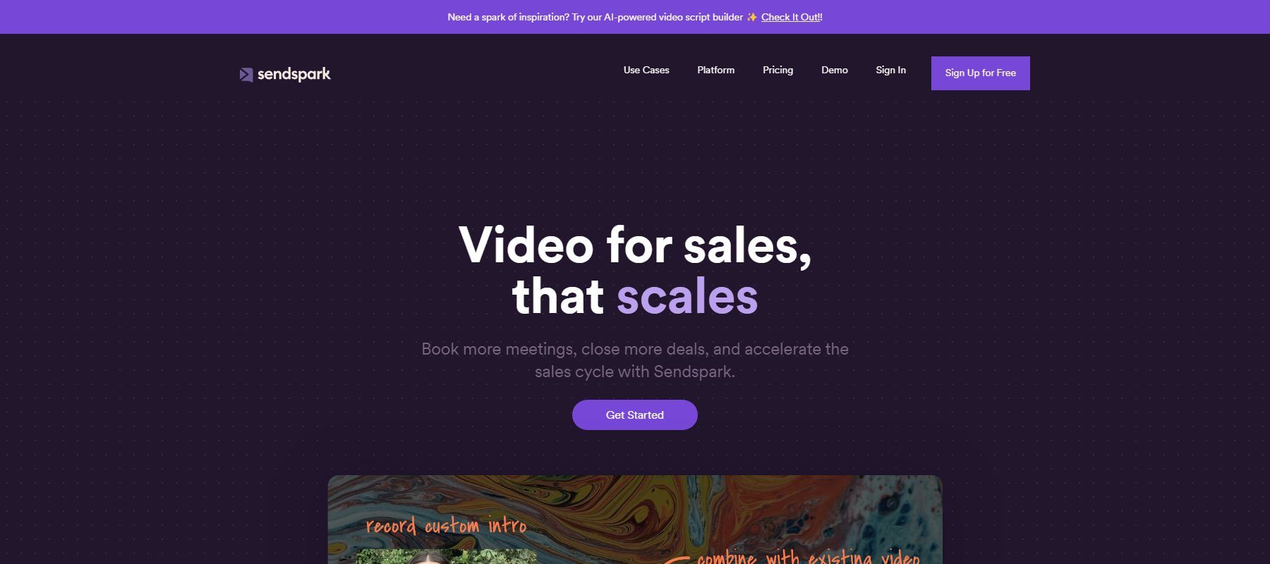 Sendspark - Homepage July 2023