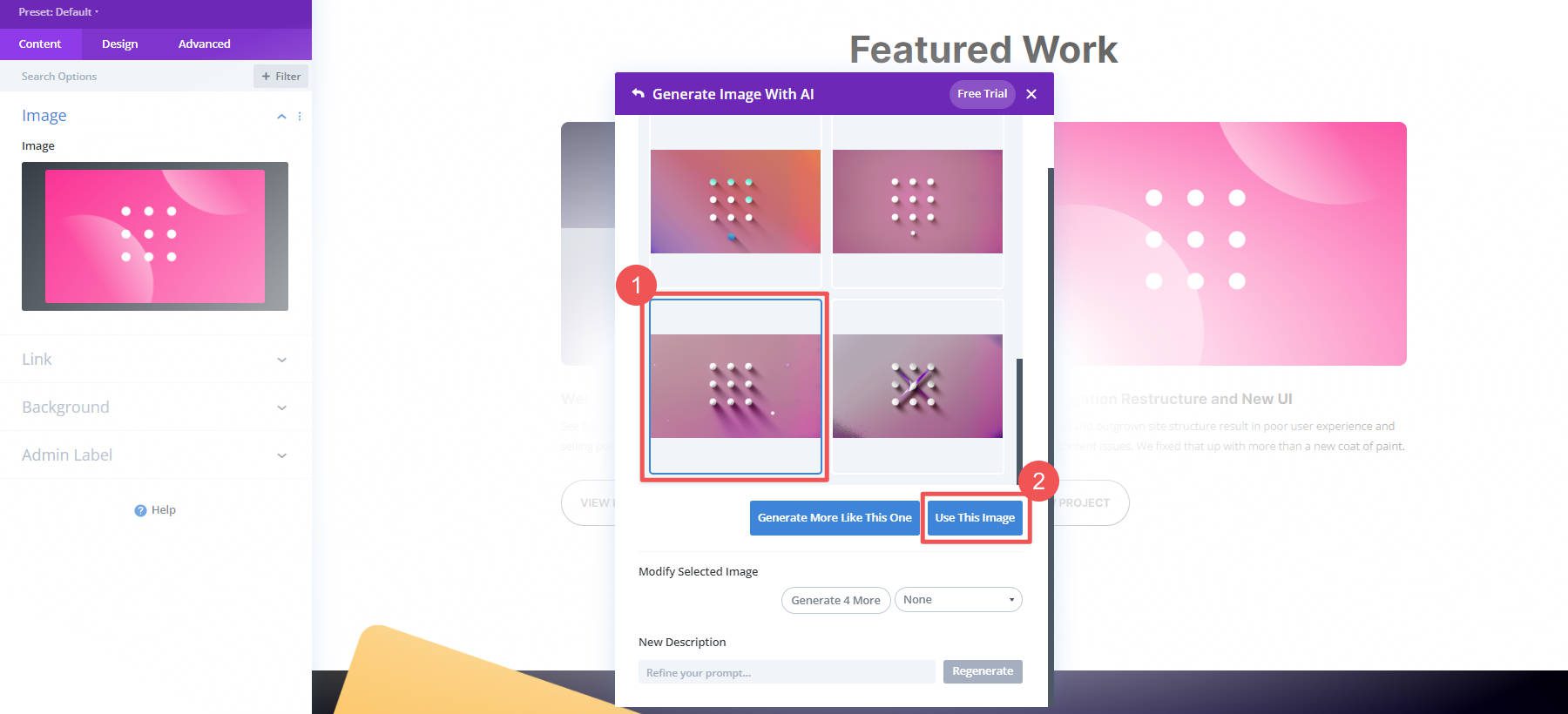 Divi AI Edit Image - Steps 9-10