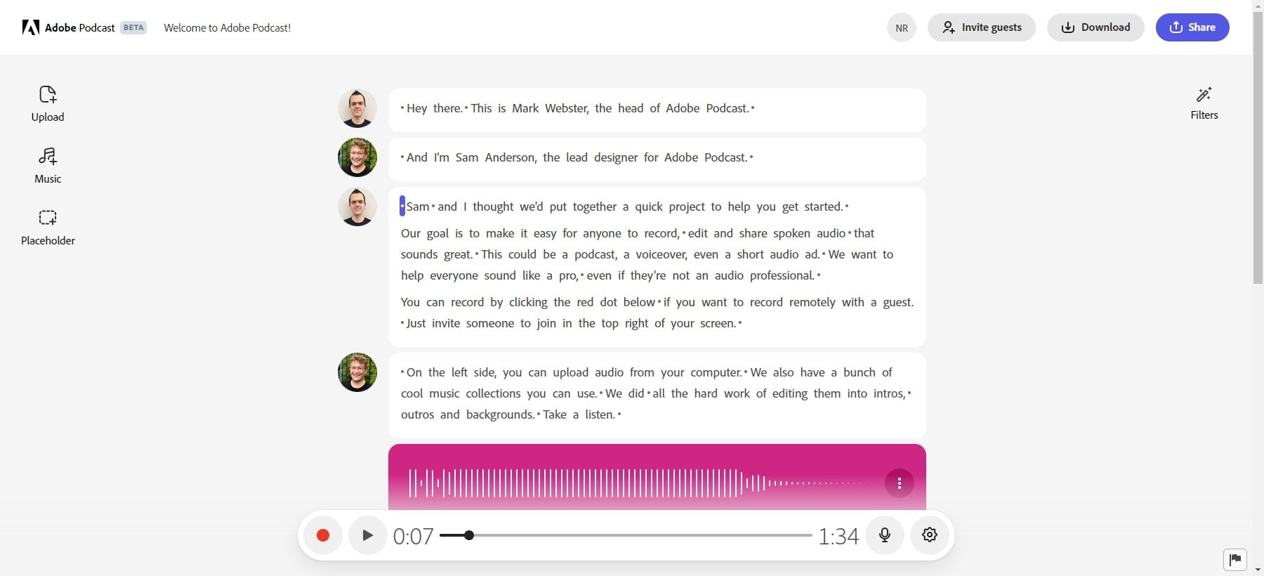 adobe podcast ai studio