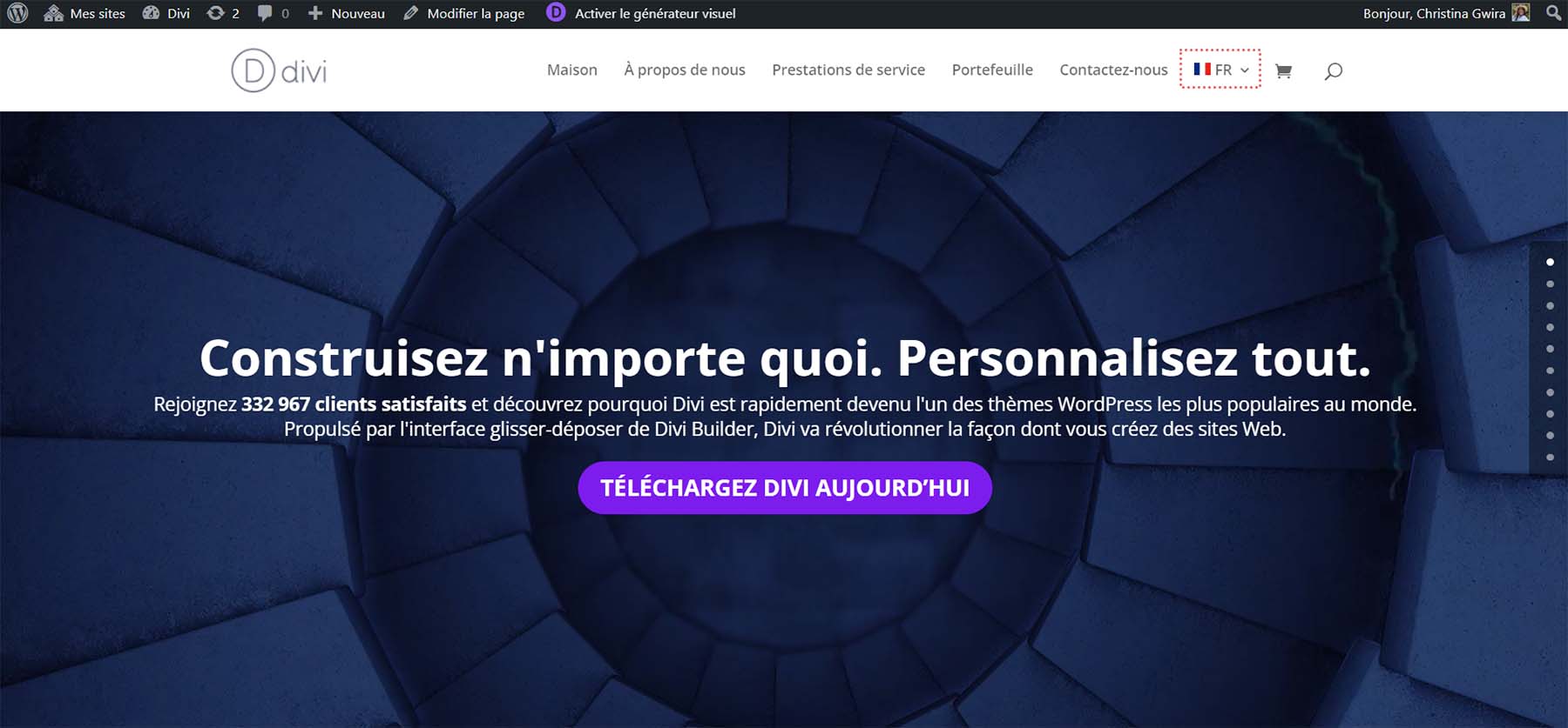 Automatically translated website with GTranslate