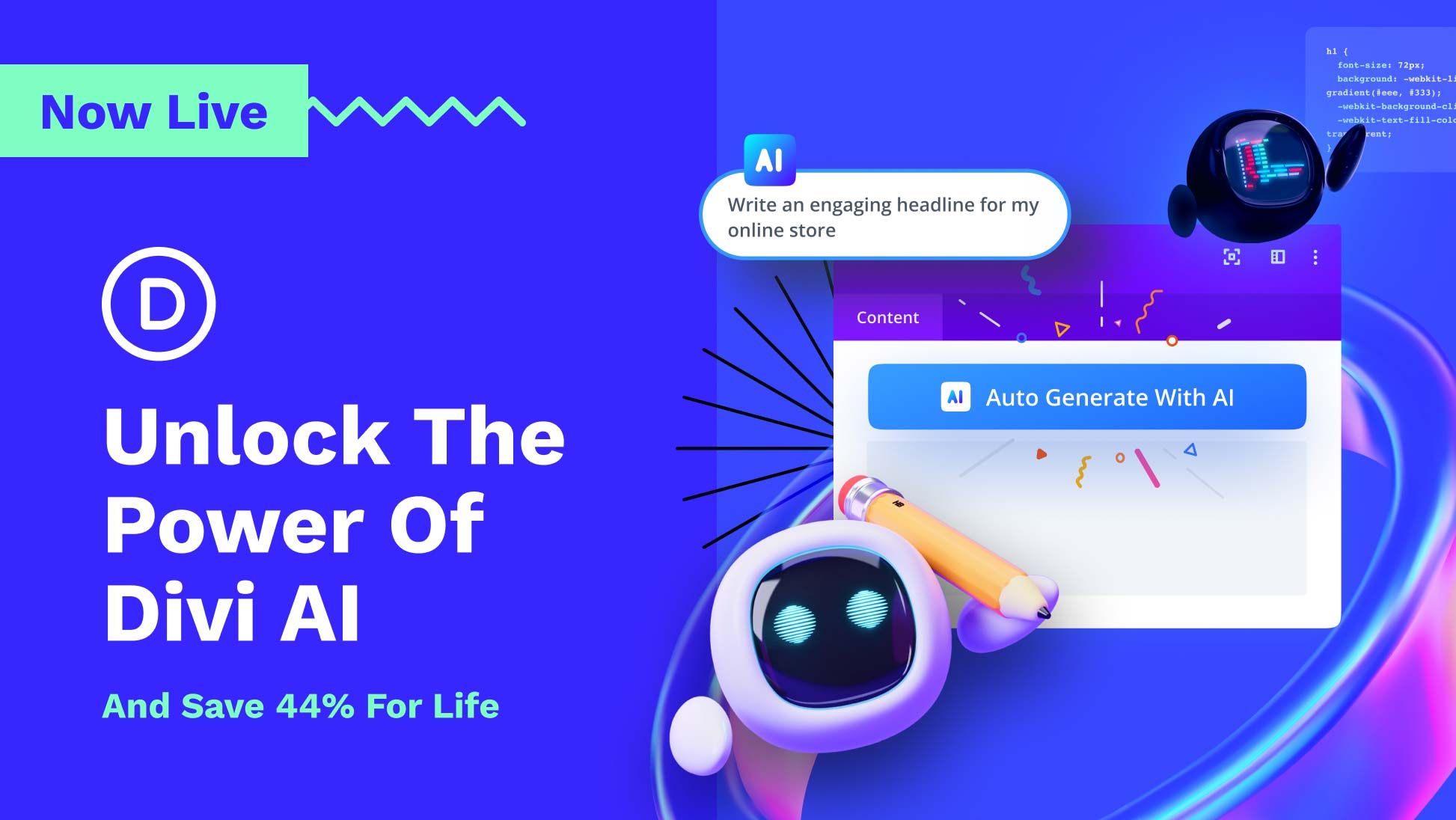 🤖 Unlock The Power Of Divi AI And Save 44% For Life