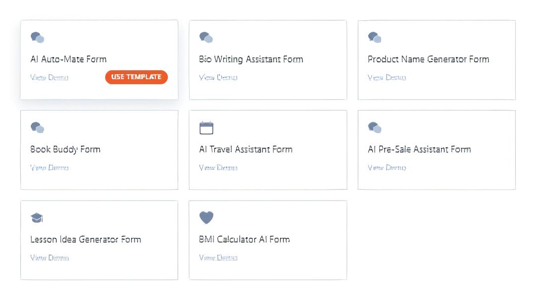 Formidable Forms AI templates
