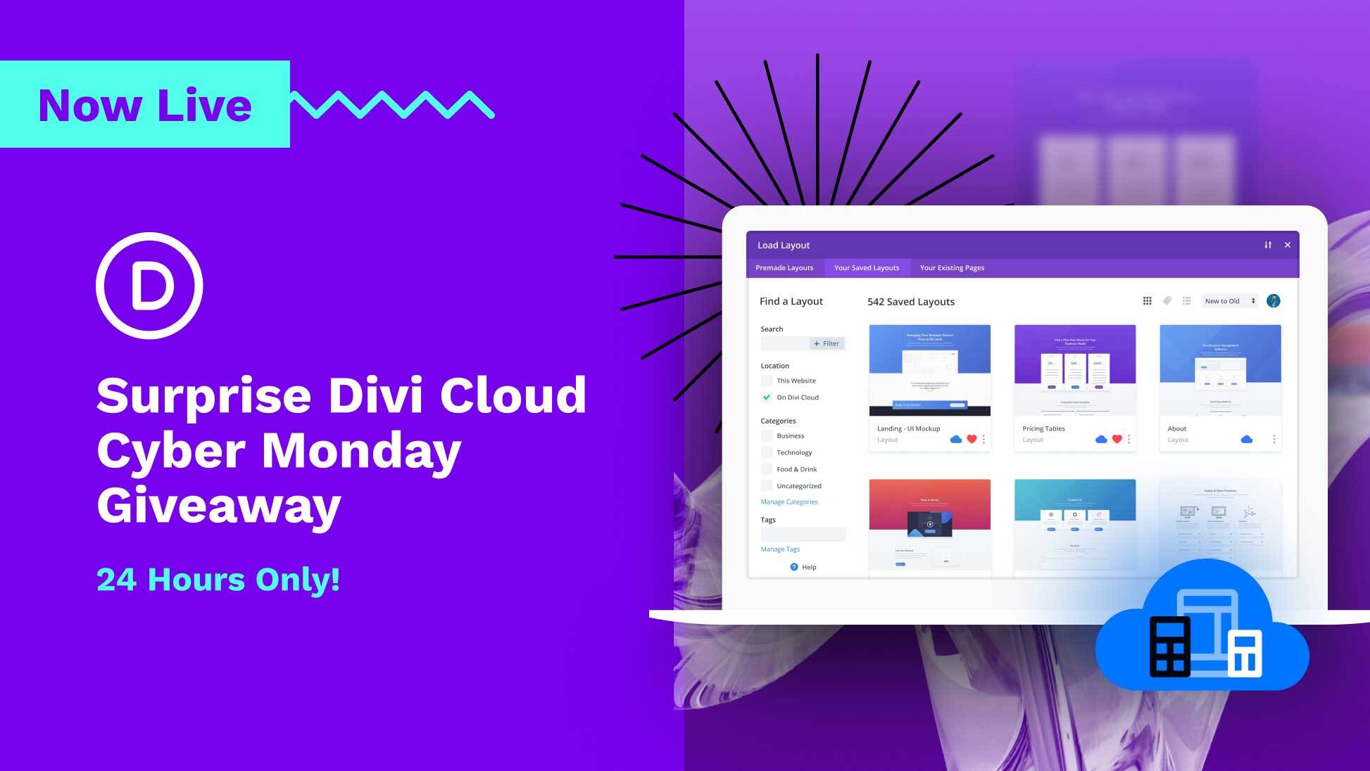 🔥 Surprise Divi Cloud Giveaway. 24 Hours Only!