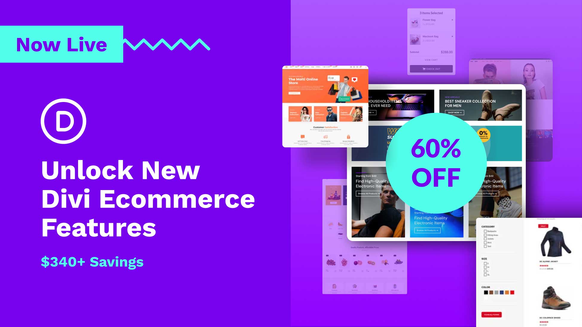 🎁 Unlock New Divi Ecommerce Features ($340+ Savings)