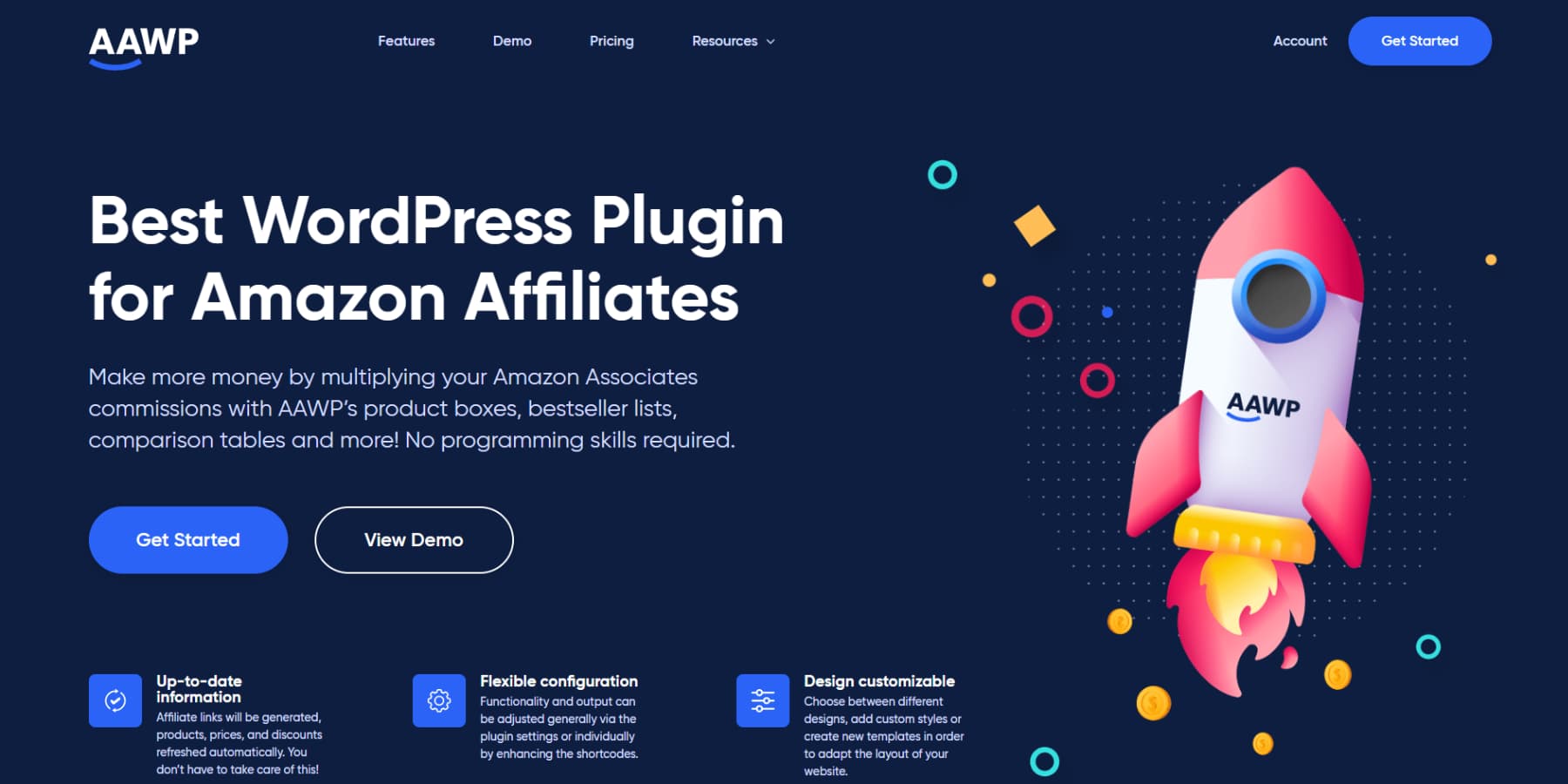 A screenshot of AAWP's Homepage