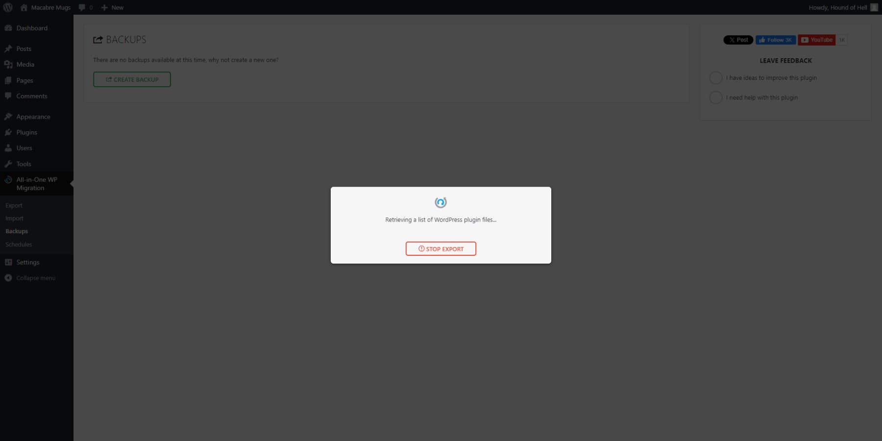 A screenshot of AIWPM's User Interface