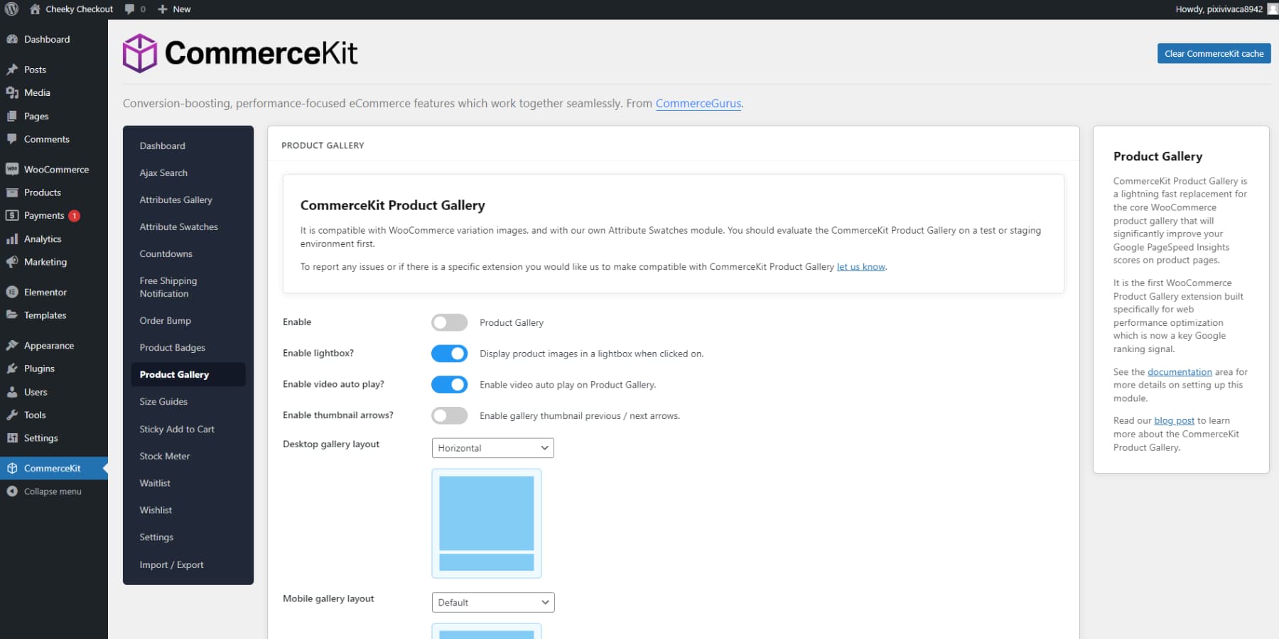 A screenshot of Shoptimizer's user interface